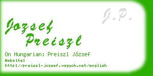 jozsef preiszl business card